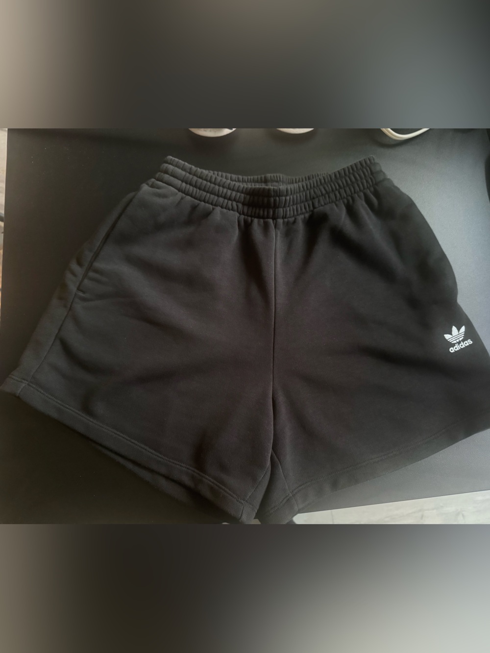 Adidas cotton blend jersey athletic shorts
